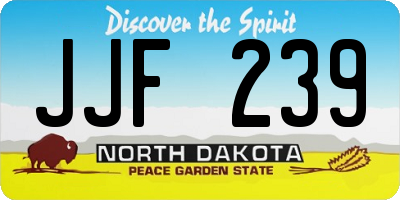 ND license plate JJF239