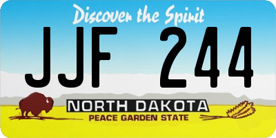 ND license plate JJF244