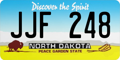 ND license plate JJF248