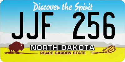 ND license plate JJF256
