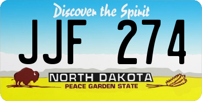 ND license plate JJF274