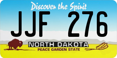 ND license plate JJF276