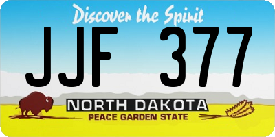 ND license plate JJF377