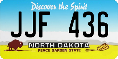 ND license plate JJF436