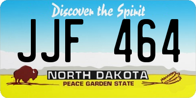 ND license plate JJF464