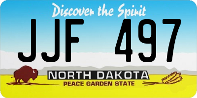 ND license plate JJF497