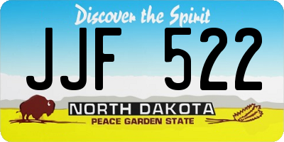 ND license plate JJF522