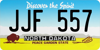 ND license plate JJF557