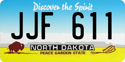 ND license plate JJF611