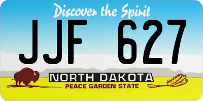 ND license plate JJF627
