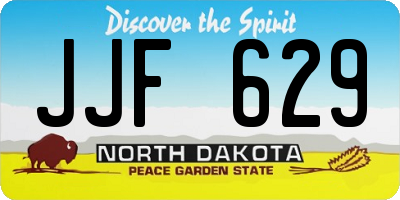 ND license plate JJF629