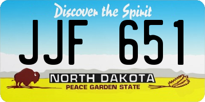 ND license plate JJF651