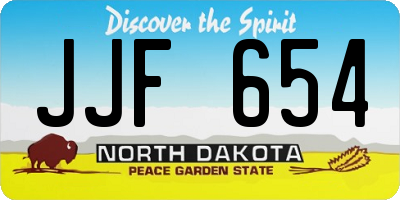 ND license plate JJF654
