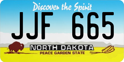 ND license plate JJF665