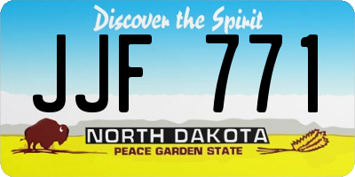 ND license plate JJF771