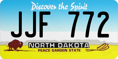 ND license plate JJF772