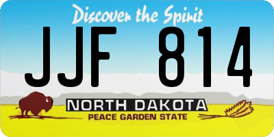 ND license plate JJF814