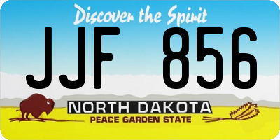 ND license plate JJF856