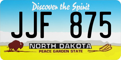 ND license plate JJF875