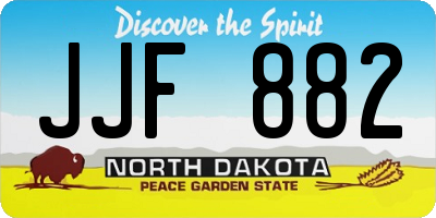 ND license plate JJF882