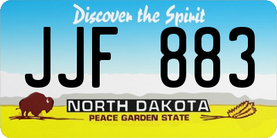 ND license plate JJF883