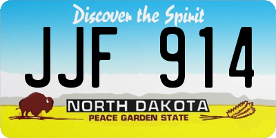 ND license plate JJF914