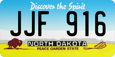 ND license plate JJF916