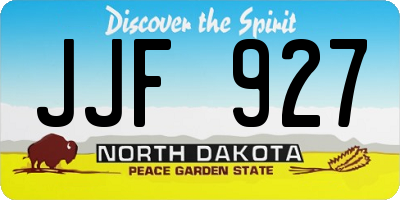 ND license plate JJF927