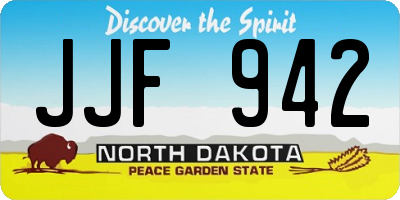 ND license plate JJF942