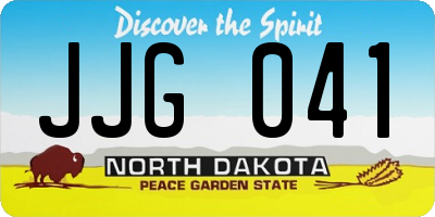 ND license plate JJG041