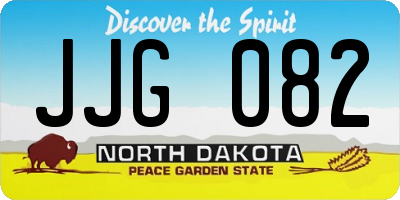 ND license plate JJG082