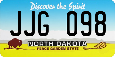 ND license plate JJG098