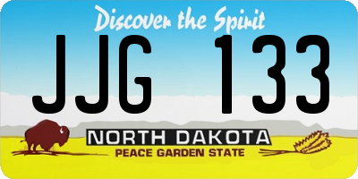 ND license plate JJG133