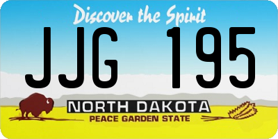 ND license plate JJG195
