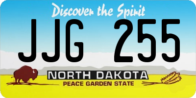 ND license plate JJG255
