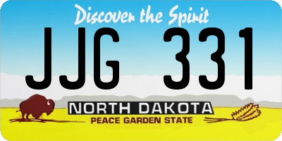ND license plate JJG331