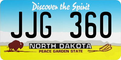 ND license plate JJG360