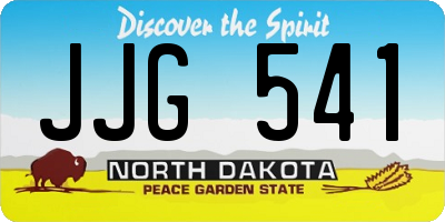 ND license plate JJG541