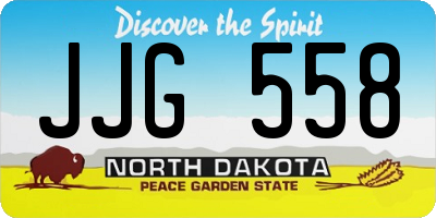 ND license plate JJG558