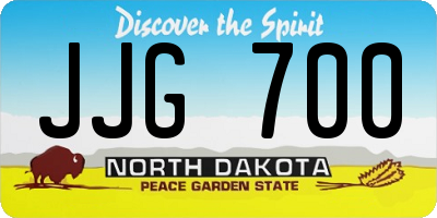 ND license plate JJG700