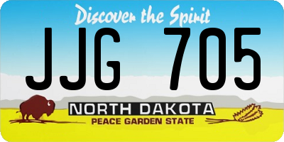 ND license plate JJG705