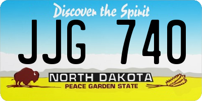ND license plate JJG740