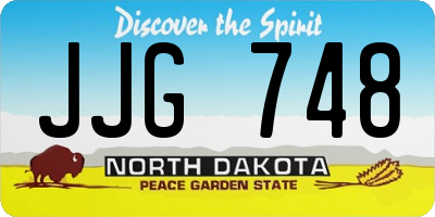 ND license plate JJG748
