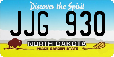 ND license plate JJG930