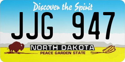 ND license plate JJG947