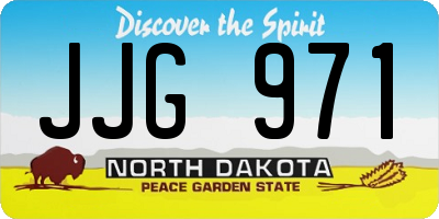 ND license plate JJG971