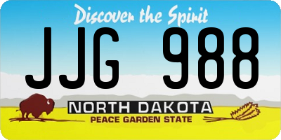 ND license plate JJG988
