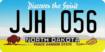 ND license plate JJH056
