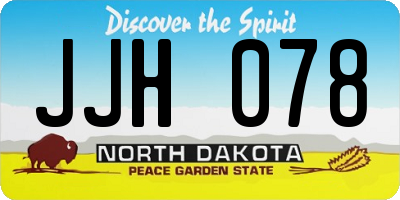 ND license plate JJH078