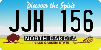 ND license plate JJH156